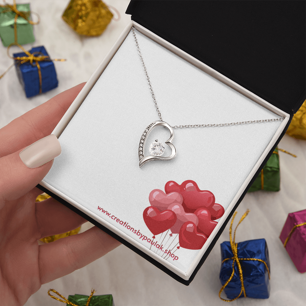 "Forever Love – Exquisite Heart & CZ Crystal Necklace"
