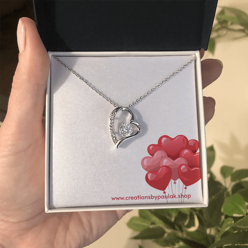 "Forever Love – Exquisite Heart & CZ Crystal Necklace"