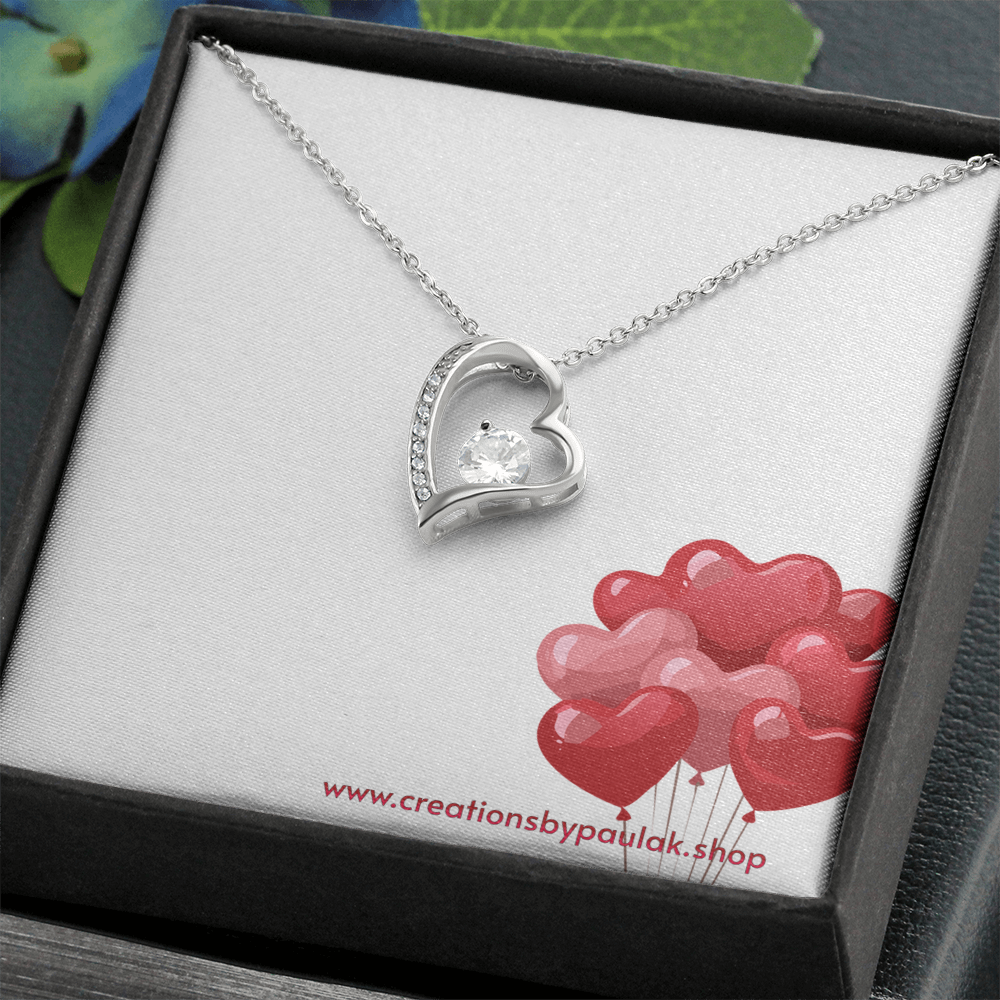 "Forever Love – Exquisite Heart & CZ Crystal Necklace"