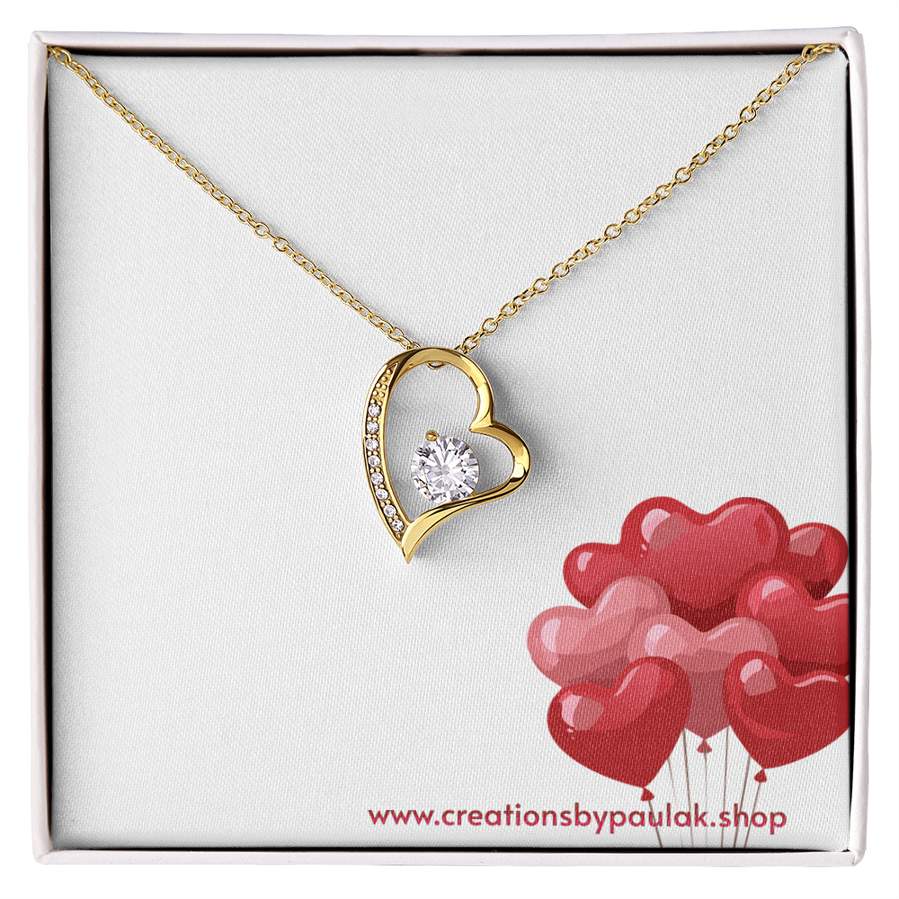 "Forever Love – Exquisite Heart & CZ Crystal Necklace"