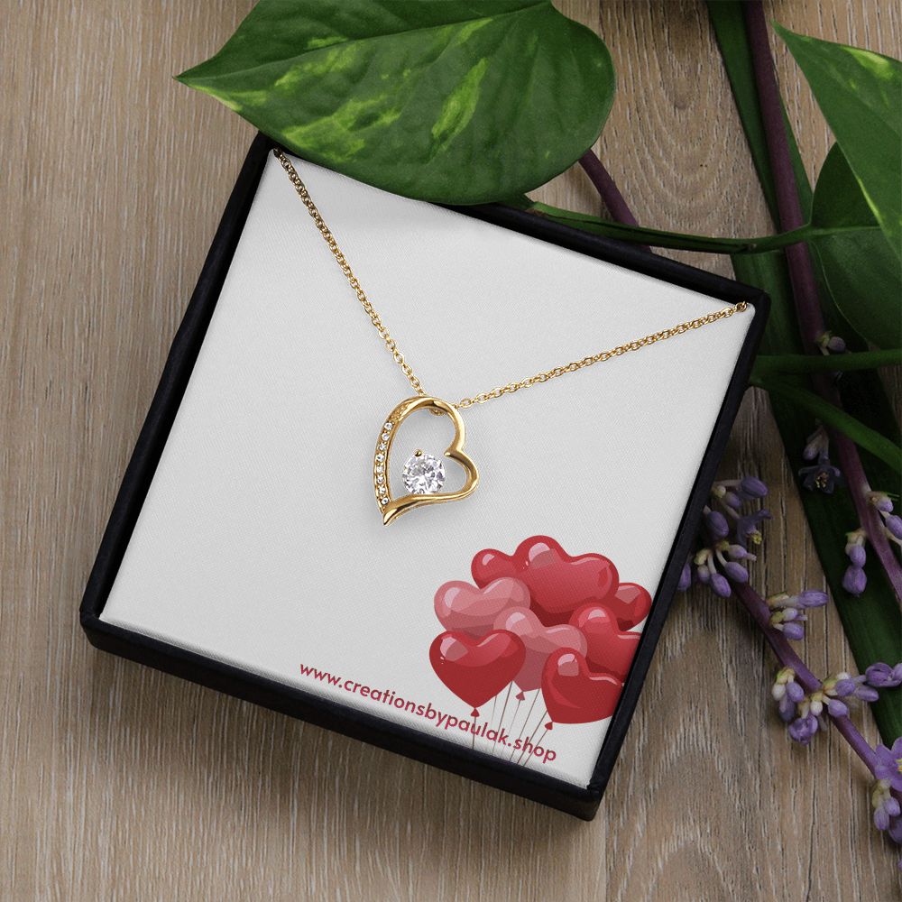 "Forever Love – Exquisite Heart & CZ Crystal Necklace"