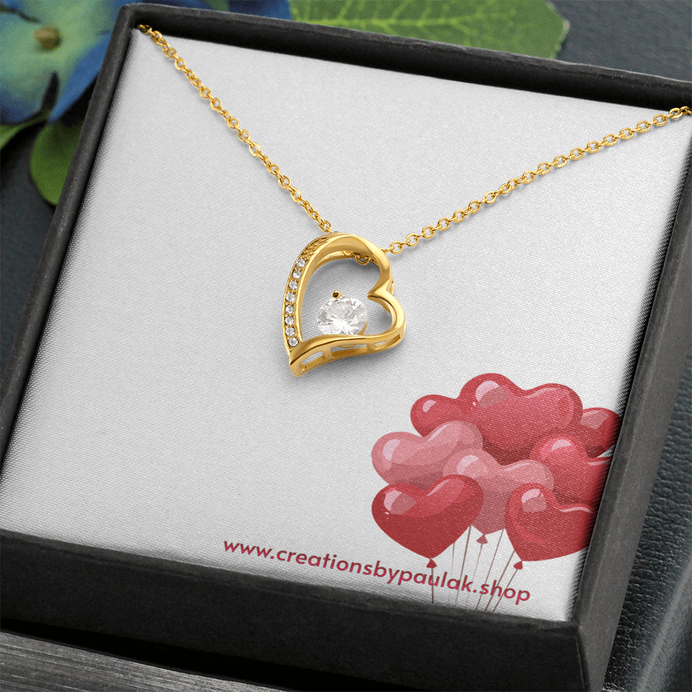 "Forever Love – Exquisite Heart & CZ Crystal Necklace"