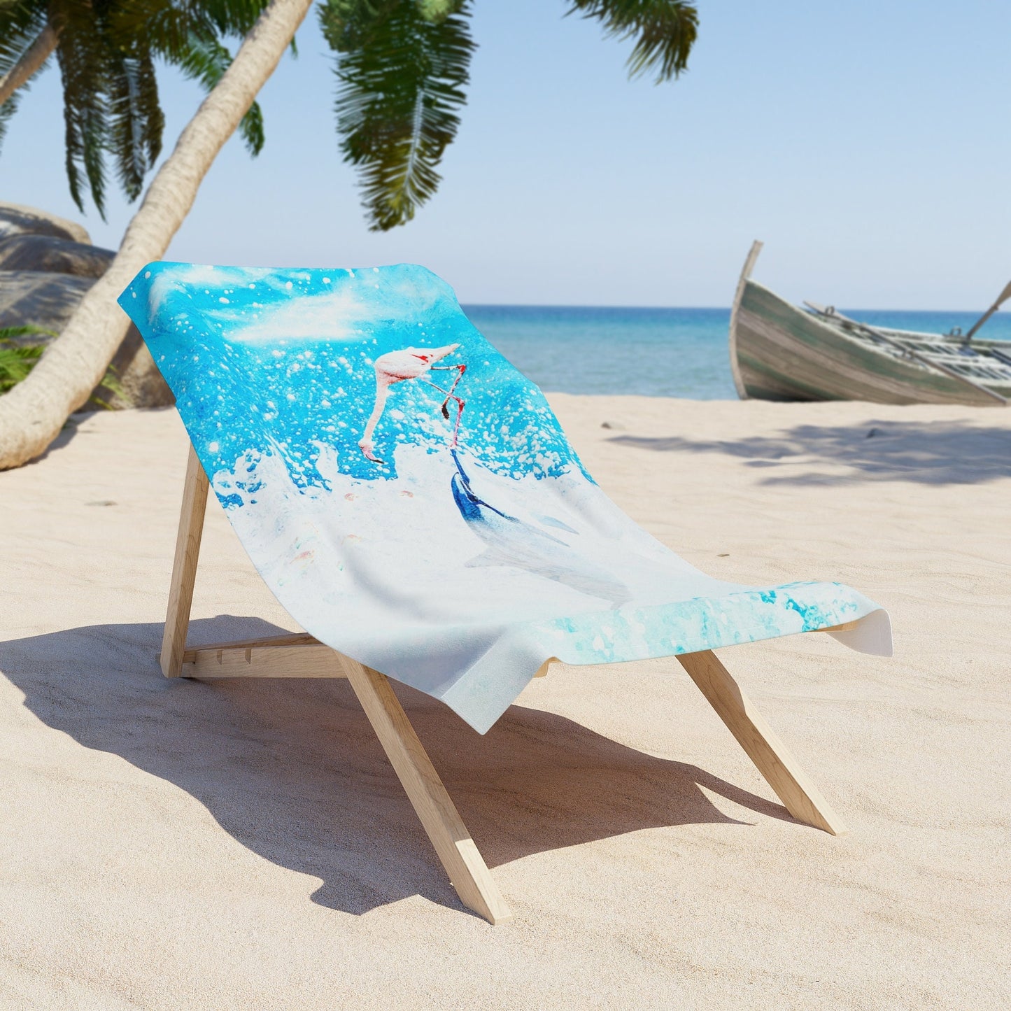 Finn & Feathers Fishing Beach Towel, Beach Towel, pool, gift, lake, airbnb,