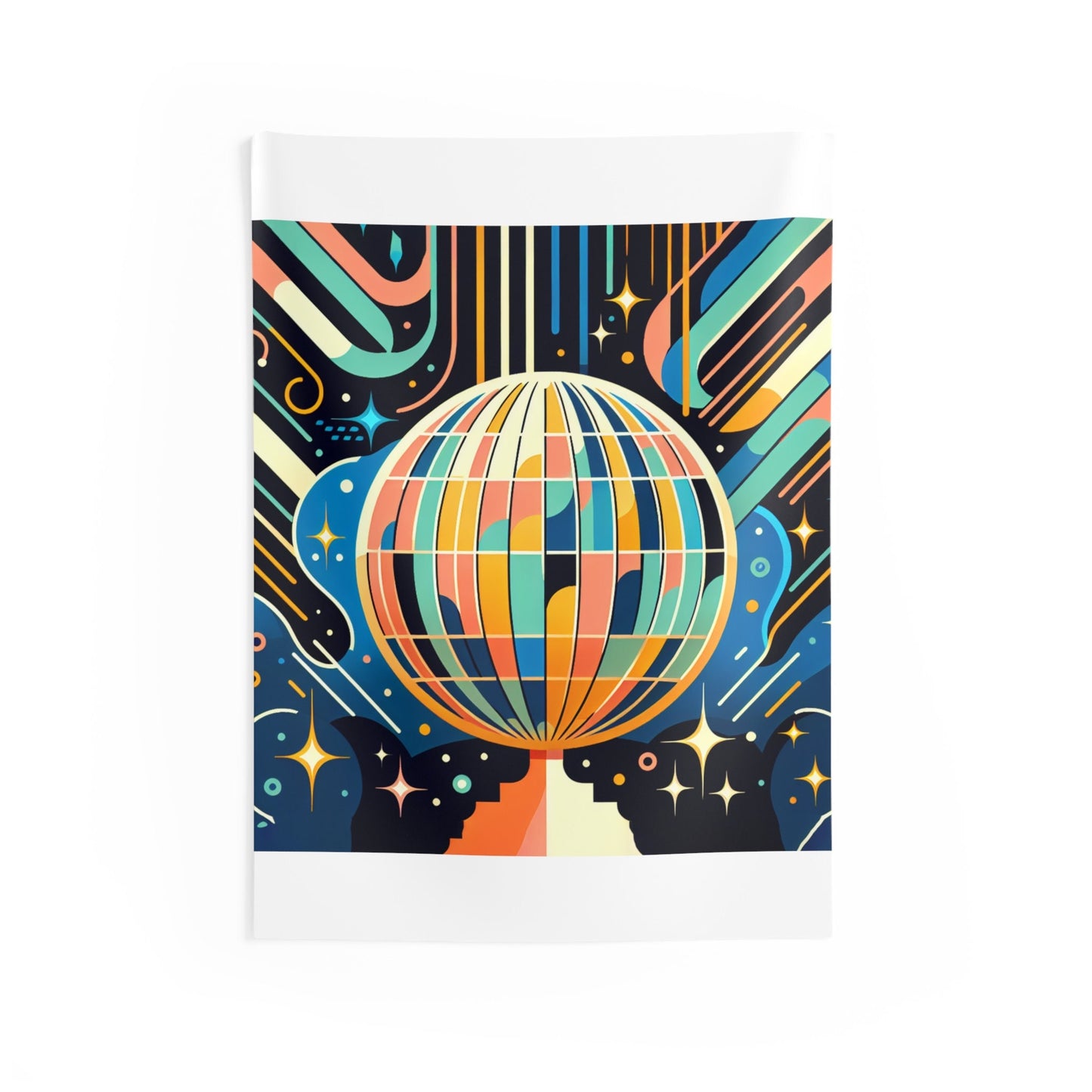 Art Deco, Disco Ball, Indoor Wall Tapestries, Dorm Room, College, Student, bedroom, decor, dorm decor