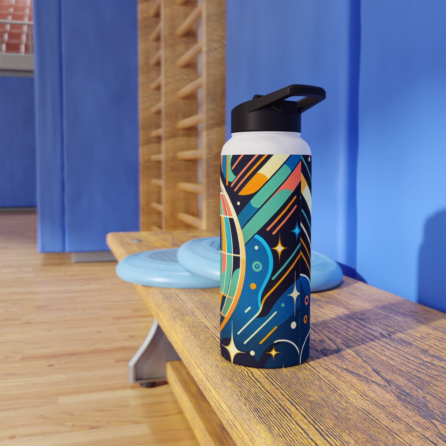 Art Deco Disco Ball, Stainless Steel Water Bottle, Standard Lid, Student, Dorm Room, College, Beverage, Water Bottle, Gym