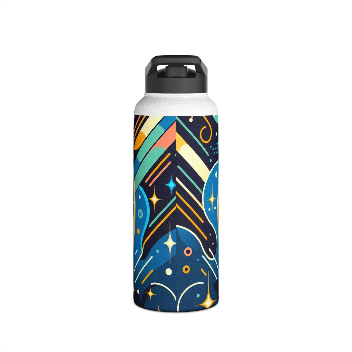 Art Deco Disco Ball, Stainless Steel Water Bottle, Standard Lid, Student, Dorm Room, College, Beverage, Water Bottle, Gym