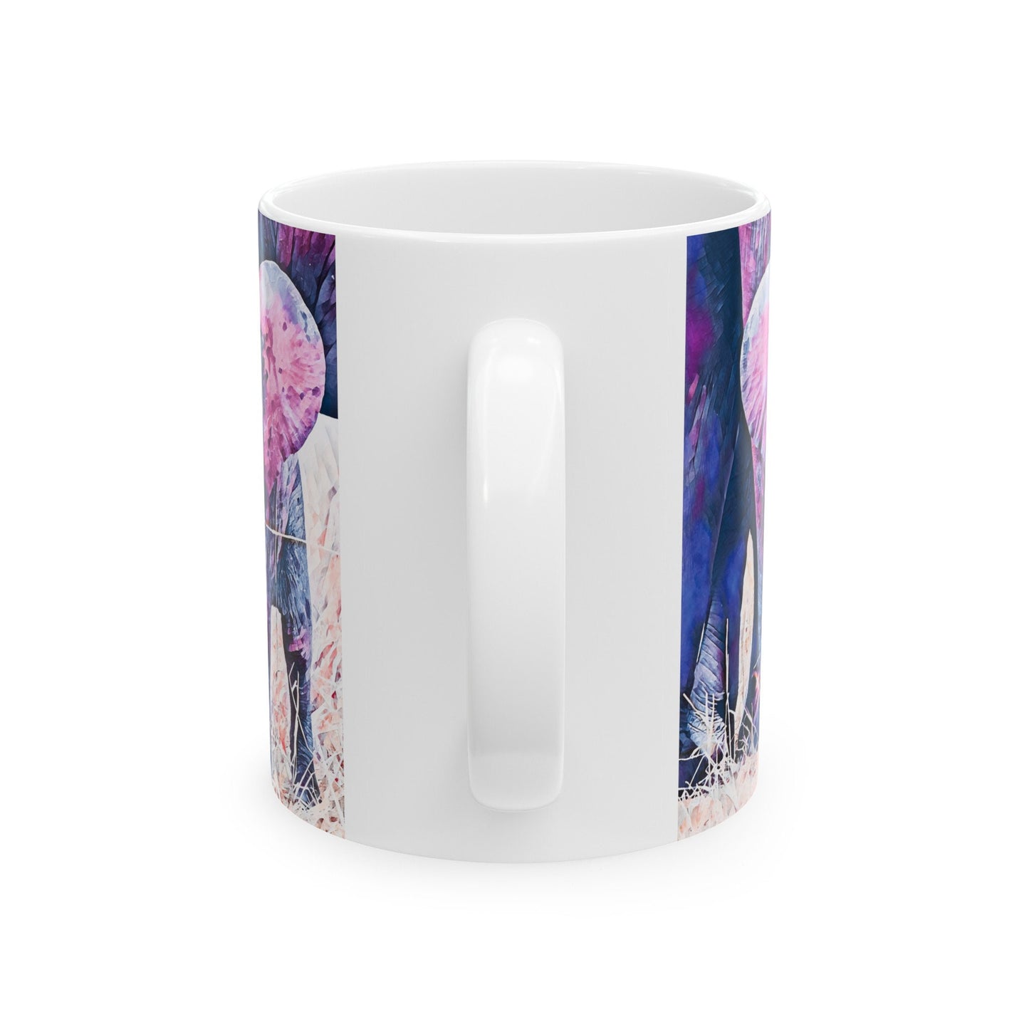 Ella & Mousie Ceramic Mug, (11oz, 15oz), elephant, mice, coffee, cocoa, office, gift,