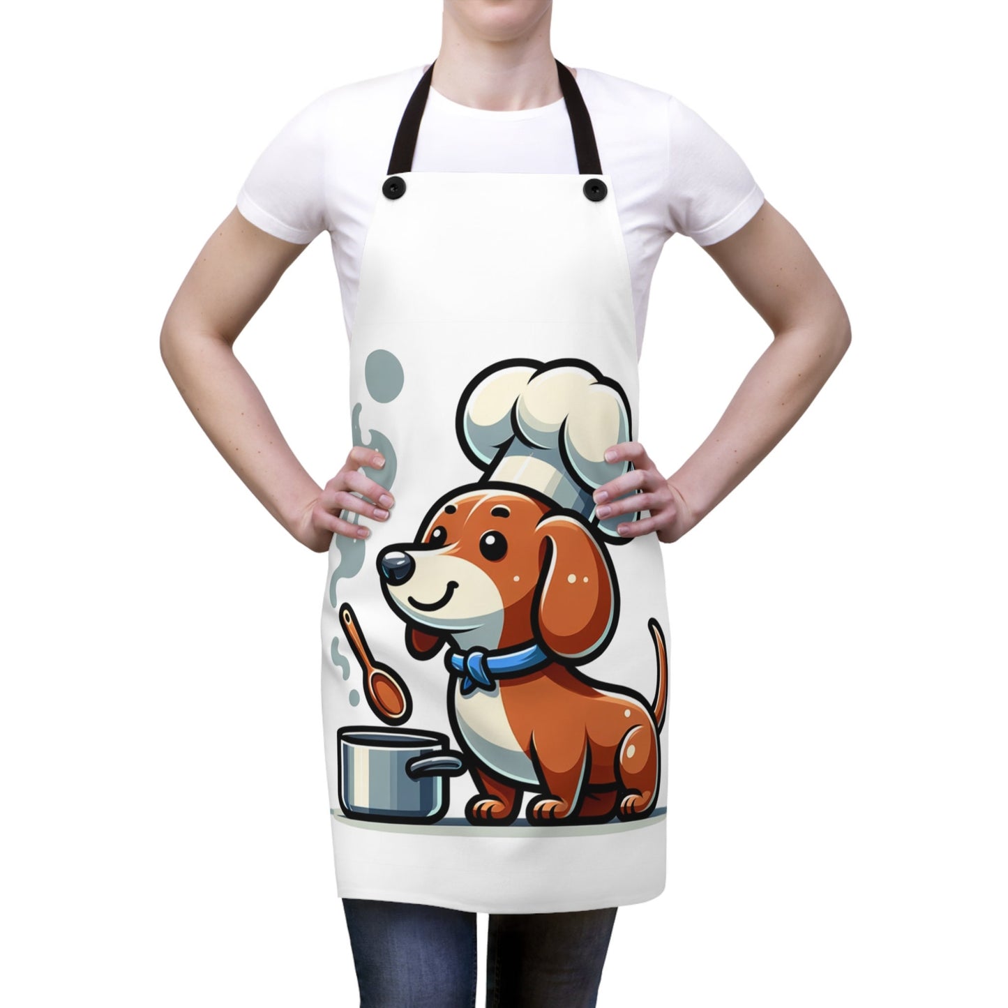 Chef Dachshund Apron, dog, chef, baker, cook, bbq, grille, picnic, camp, gift,