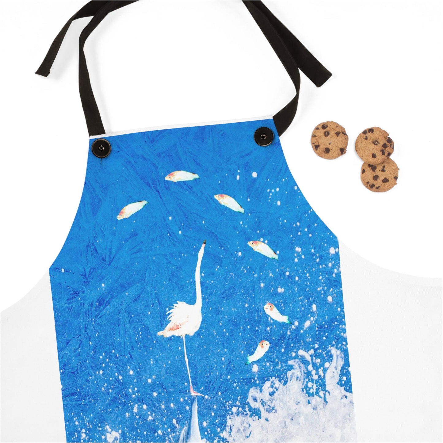 Finn & Feathers Apron, Dolphin, flamingo, chef, baker, cook, bbq, grille, picnic, camp, gift,
