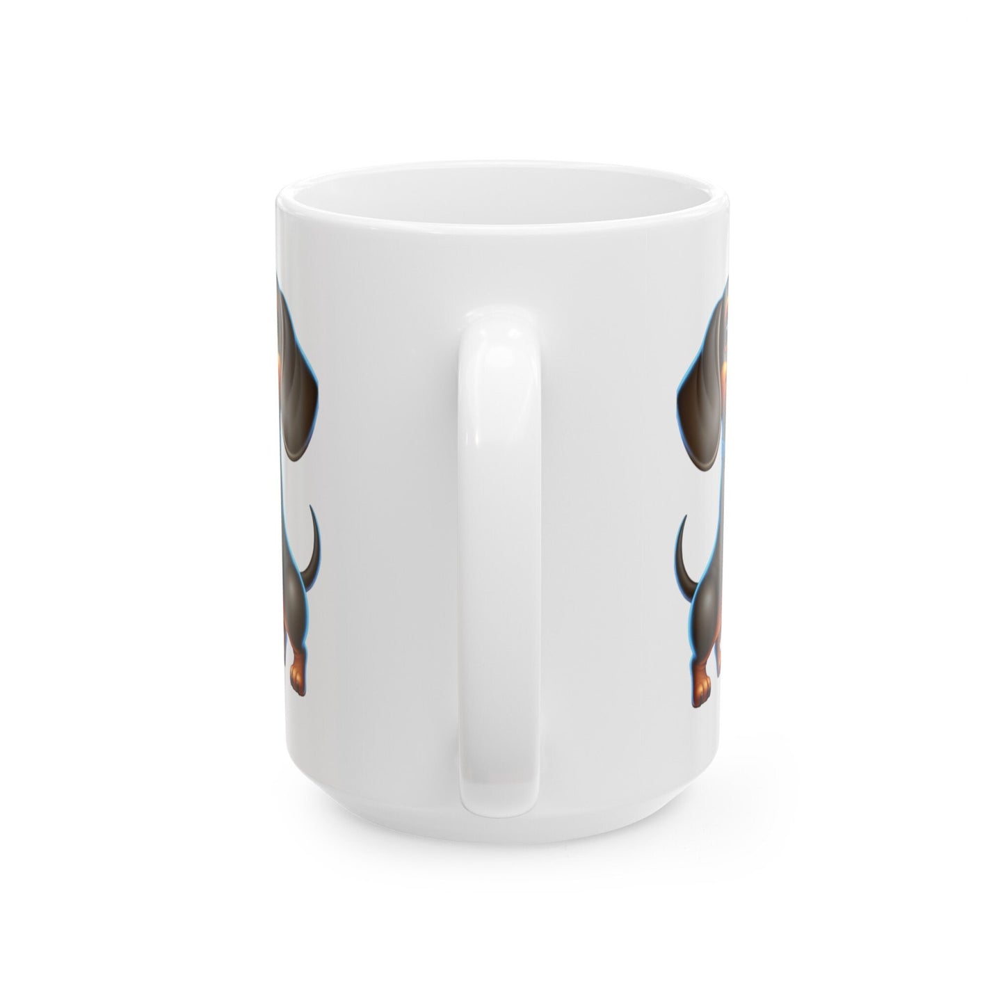 Happy Dachshund Chef Ceramic Mug, (11oz, 15oz) - Cute Dog Cooking Design