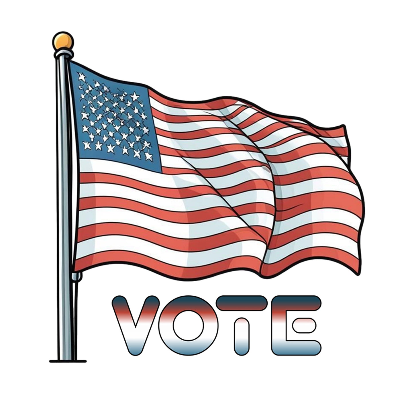 Voice of the People: American Flag Voting Artwork