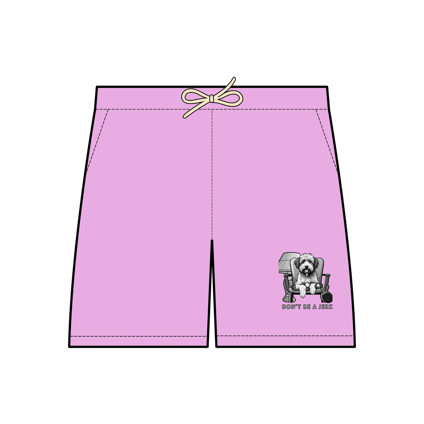 Don't Be a Jerk  Movie-Inspired Sweat shorts Featuring Iconic Dog and All His Favorite Things
