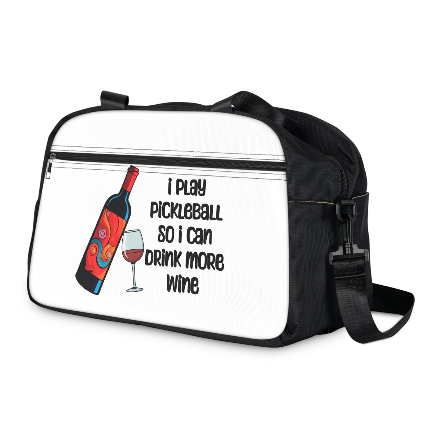 Hand bag - Funny Quote 'I Play Pickleball So I Can Drink More Wine'