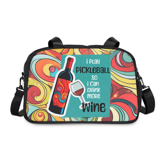 Psychadelic Pickleball Wine Lover Fitness Handbag Design