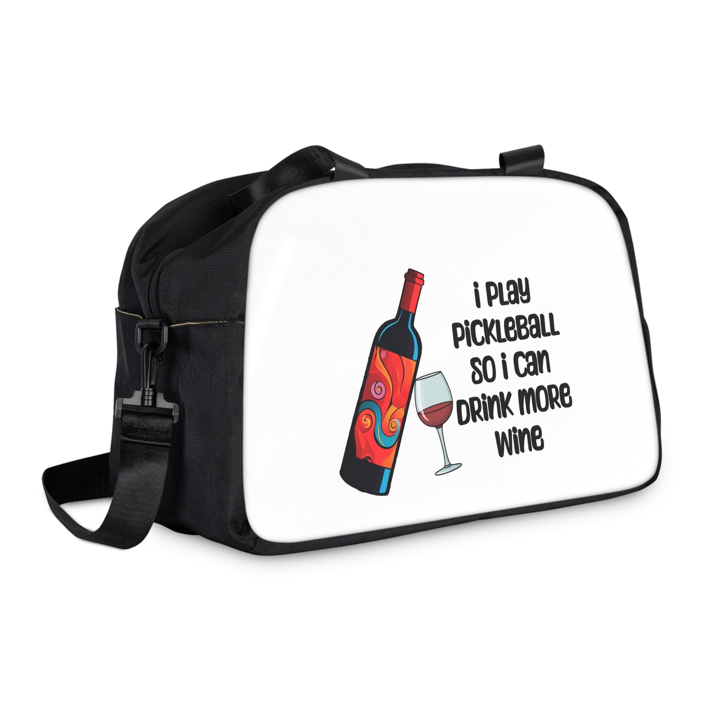 Hand bag - Funny Quote 'I Play Pickleball So I Can Drink More Wine'