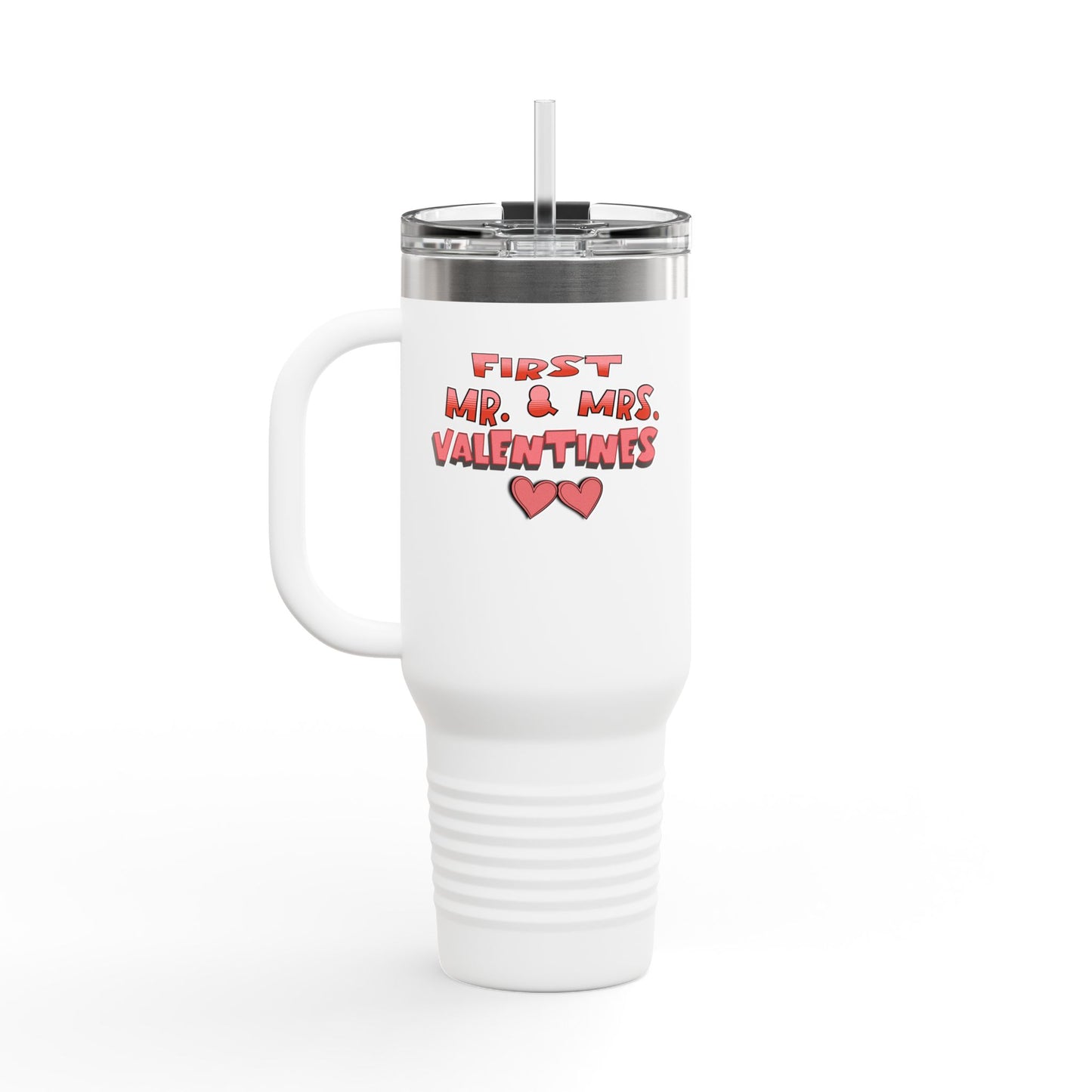 Valentines Insulated Travel Mug "First Mr. & Mrs. Valentines"