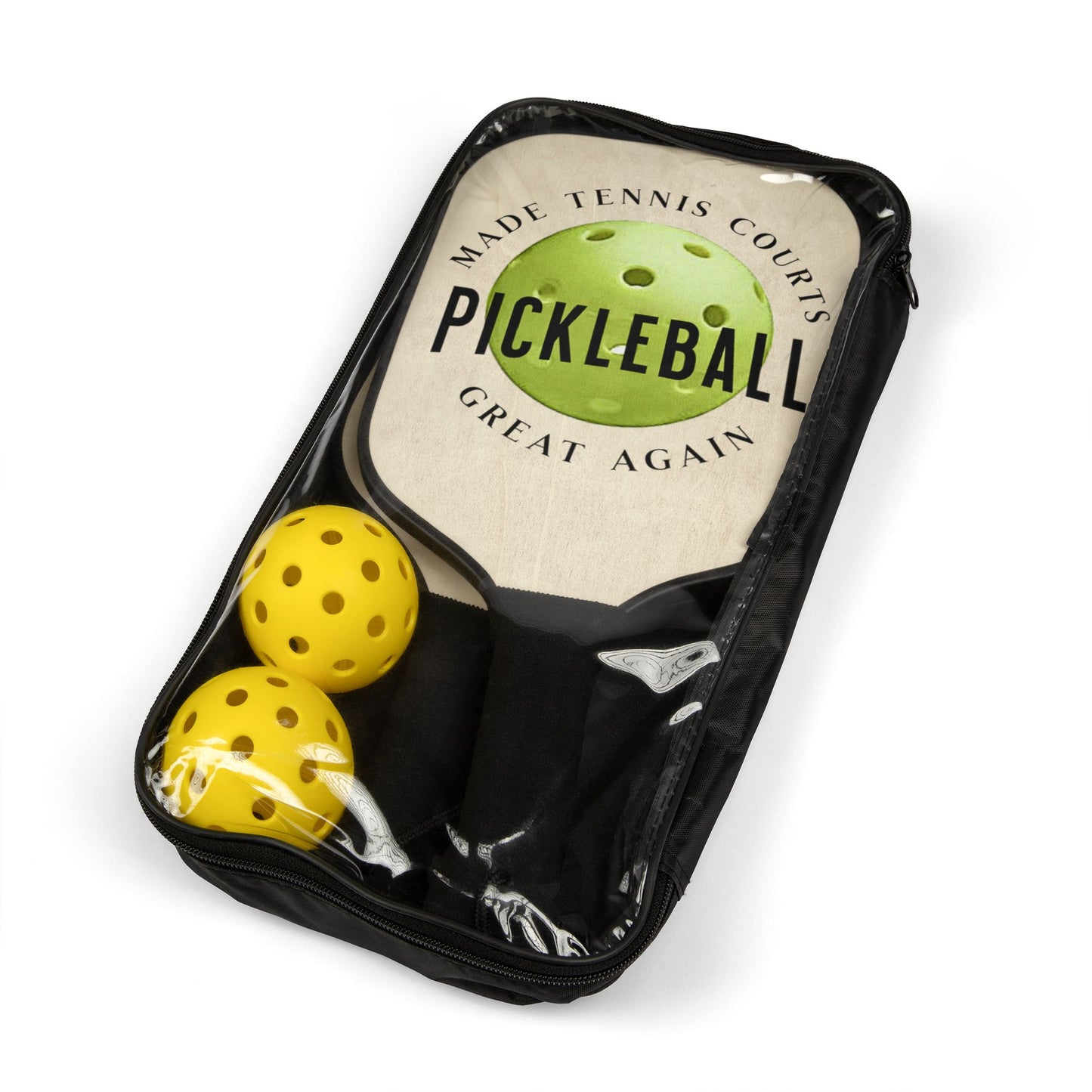 "Pickleball, Making Tennis Courts Great Again Paddle & Ball Kit – Fun Pickleball Design" Pickleball Kit