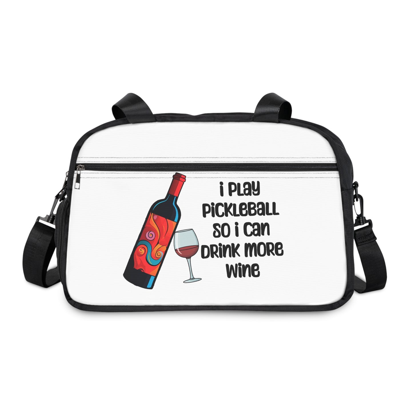 Hand bag - Funny Quote 'I Play Pickleball So I Can Drink More Wine'