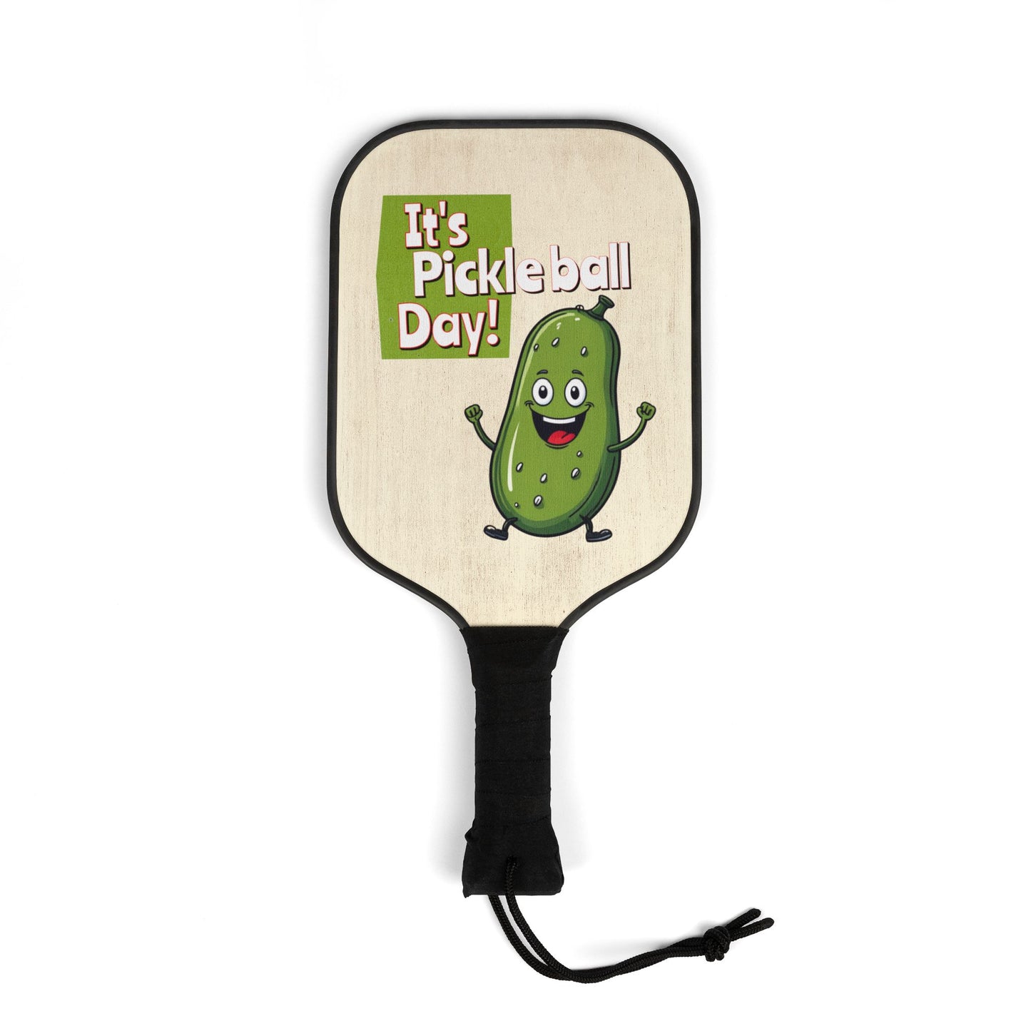 Fun pickleball paddle and ball set "It's Pickleball Day"