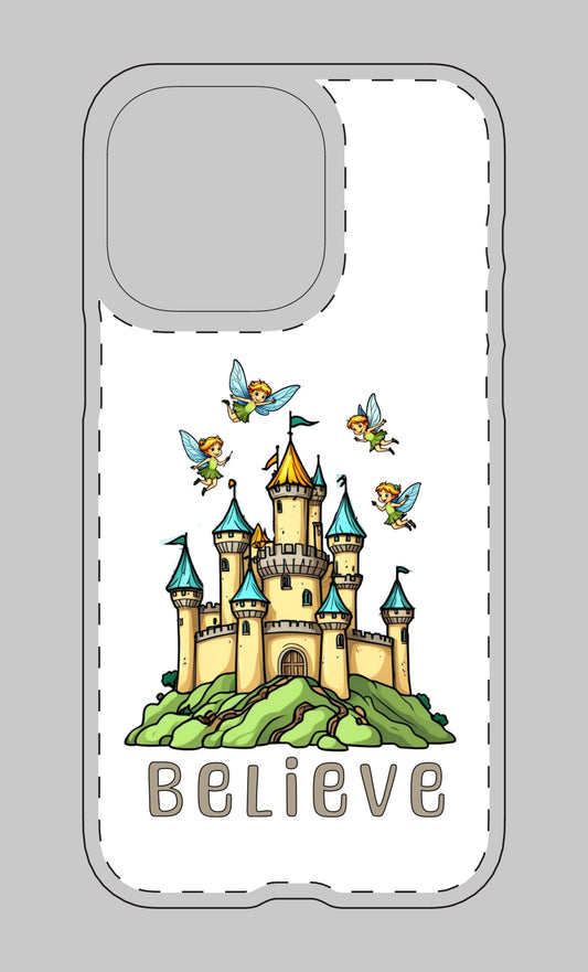 Whimsical Fairy Castle Phone Case - 'BELIEVE' Design for Dreamers"Tough Magnetic Cases