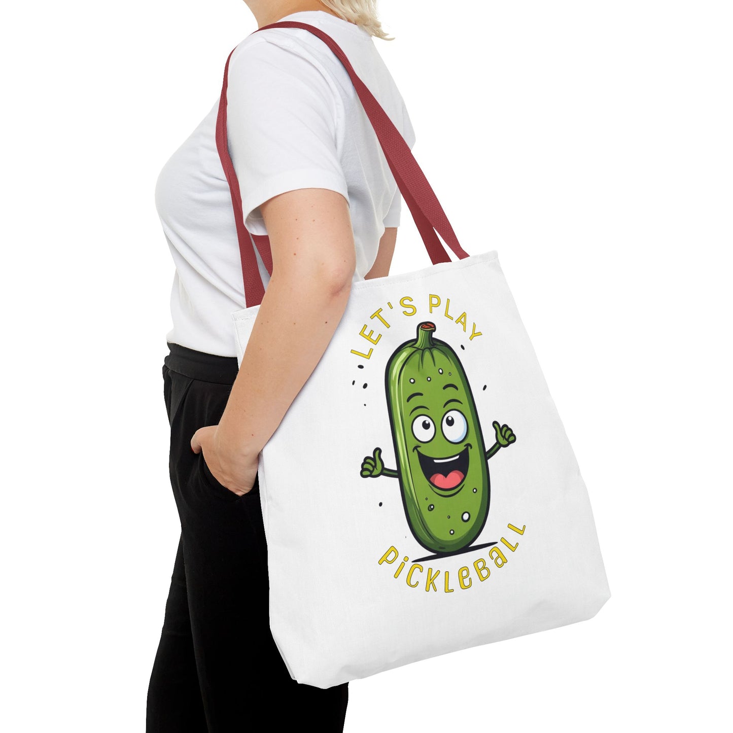 Pickleball Tote Bag, Let's Play Pickleball, Funny Pickle Saying, Pickleball Gift, Sports Bag, Pickleball Accessories