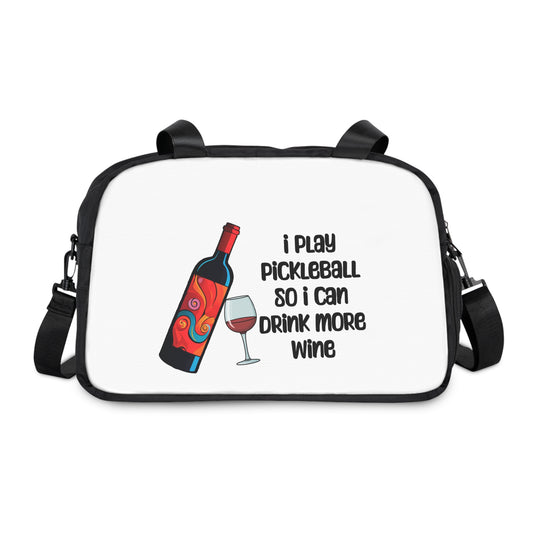 Hand bag - Funny Quote 'I Play Pickleball So I Can Drink More Wine'