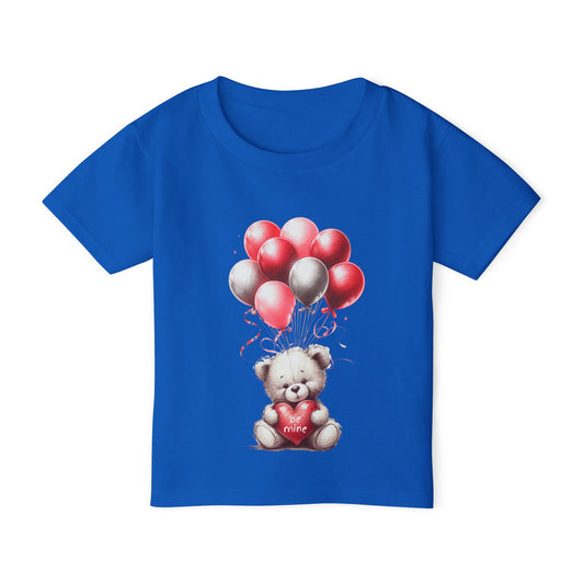 "Be Mine" – Adorable Teddy Bear Valentine’s Toddler T-shirt  Valentine's Day Hearts Design