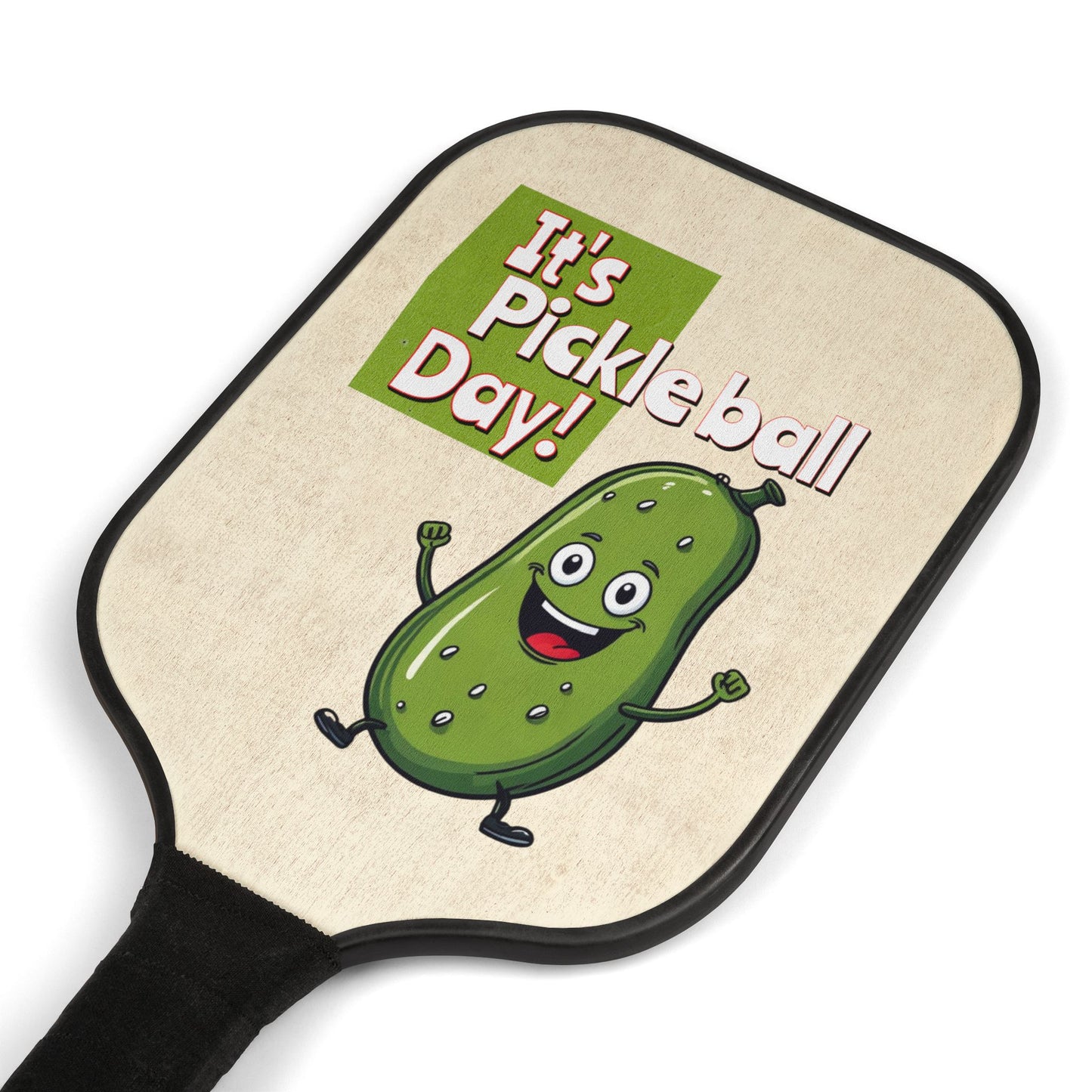 Fun pickleball paddle and ball set "It's Pickleball Day"