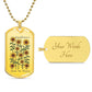 "Sunflowers Make Me Happy Dog Tag Bag Accessory – Sunflower Design"