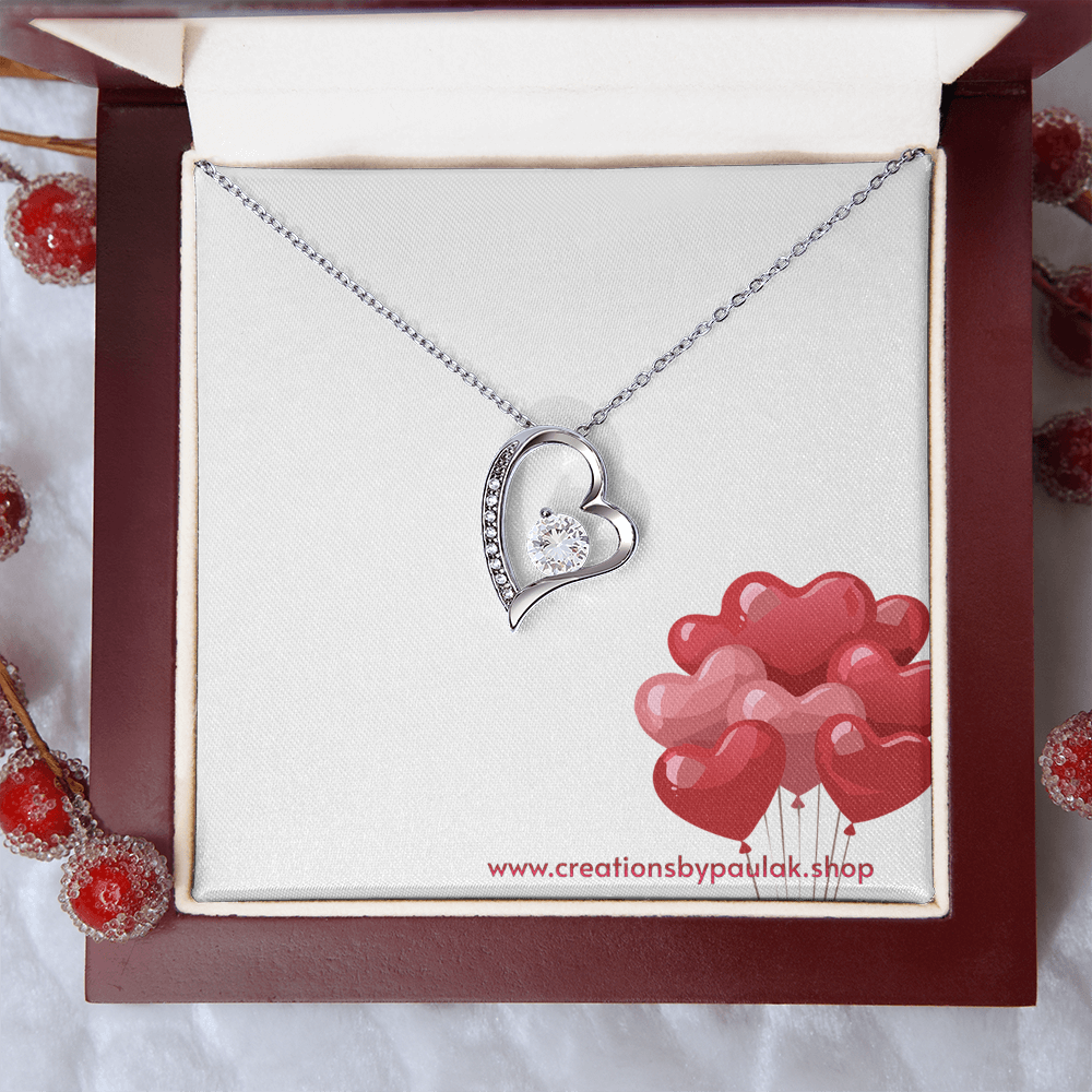 "Forever Love – Exquisite Heart & CZ Crystal Necklace"
