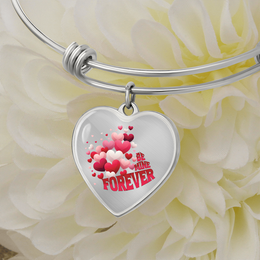 "Be Mine Forever" – Luxury Heart Bangle