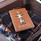 "Be the G.O.A.T. Leather Journal – Cute Goat with Gold Medal Design"