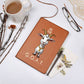 "Be the G.O.A.T. Leather Journal – Cute Goat with Gold Medal Design"