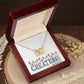 Spoil yourself with this elegant Interlocking Hearts Necklace (Yellow & White Gold Variants)