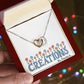 Spoil yourself with this elegant Interlocking Hearts Necklace (Yellow & White Gold Variants)