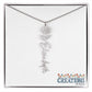 "Elegant Personalized Name Necklace with Flower Accent – Custom Jewelry"-try VALENTINE