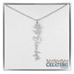 "Elegant Personalized Name Necklace with Flower Accent – Custom Jewelry"-try VALENTINE