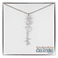 "Elegant Personalized Name Necklace with Flower Accent – Custom Jewelry"-try VALENTINE