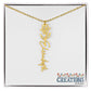 "Elegant Personalized Name Necklace with Flower Accent – Custom Jewelry"-try VALENTINE