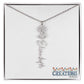 "Elegant Personalized Name Necklace with Flower Accent – Custom Jewelry"-try VALENTINE