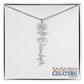 "Elegant Personalized Name Necklace with Flower Accent – Custom Jewelry"-try VALENTINE