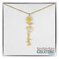 "Elegant Personalized Name Necklace with Flower Accent – Custom Jewelry"-try VALENTINE