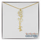 "Elegant Personalized Name Necklace with Flower Accent – Custom Jewelry"-try VALENTINE