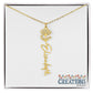 "Elegant Personalized Name Necklace with Flower Accent – Custom Jewelry"-try VALENTINE