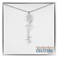 "Elegant Personalized Name Necklace with Flower Accent – Custom Jewelry"-try VALENTINE
