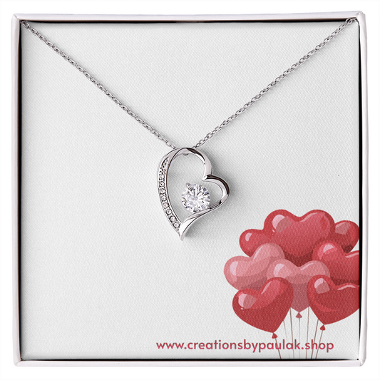 "Forever Love – Exquisite Heart & CZ Crystal Necklace"
