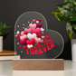 "Be Mine Forever"– Acrylic Heart Display